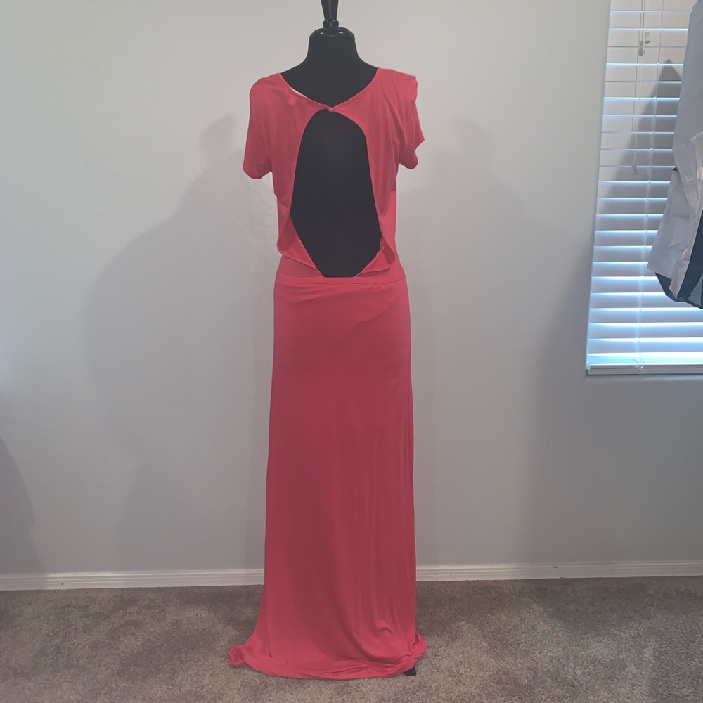 Hot Pink Open Back Maxi Dress